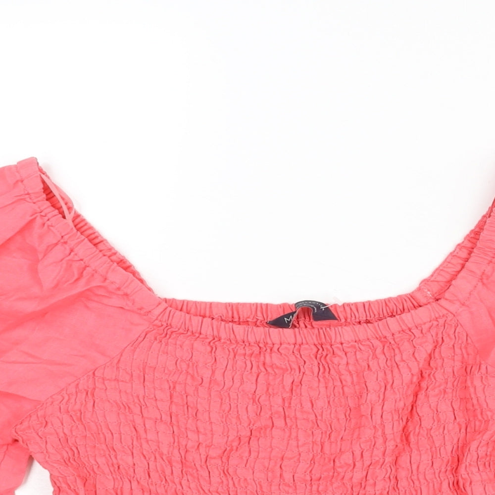 Womens UK Size 6 Marks and Spencer Pink Basic Blouse