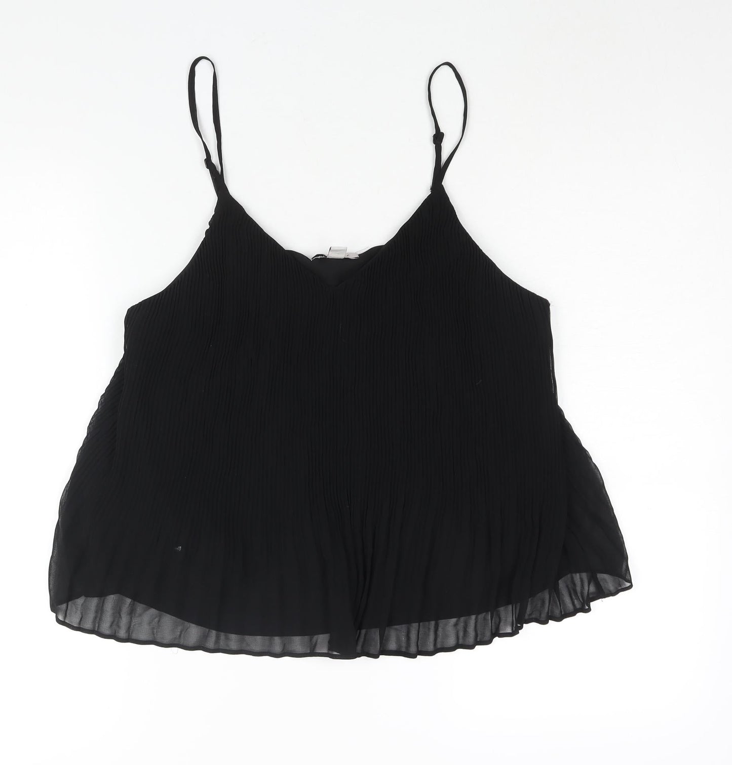 Womens UK Size 12 Topshop Black Camisole Blouse