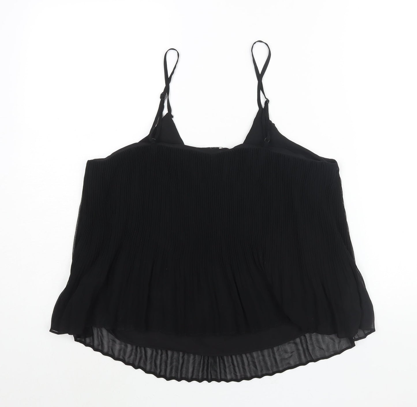 Womens UK Size 12 Topshop Black Camisole Blouse