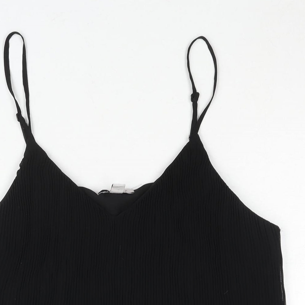Womens UK Size 12 Topshop Black Camisole Blouse
