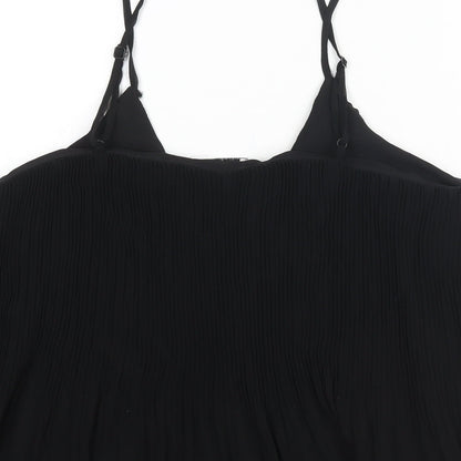 Womens UK Size 12 Topshop Black Camisole Blouse