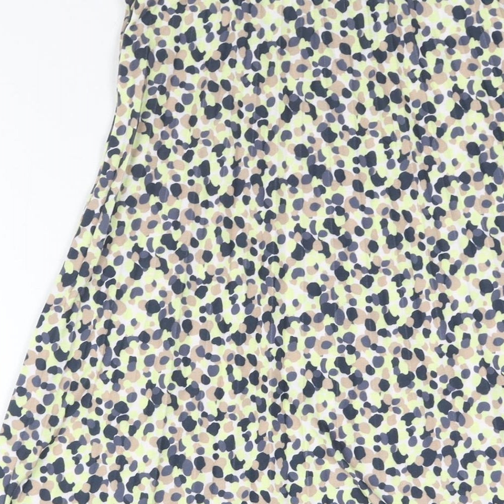 Marks and Spencer Womens Multicoloured Geometric Polyester A-Line Skirt Size 6