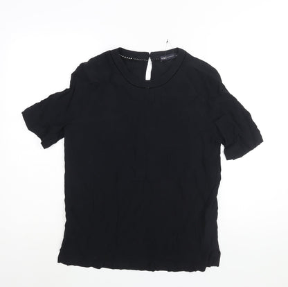 Womens UK Size 10 Marks and Spencer Black Basic Blouse