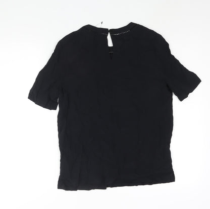 Womens UK Size 10 Marks and Spencer Black Basic Blouse