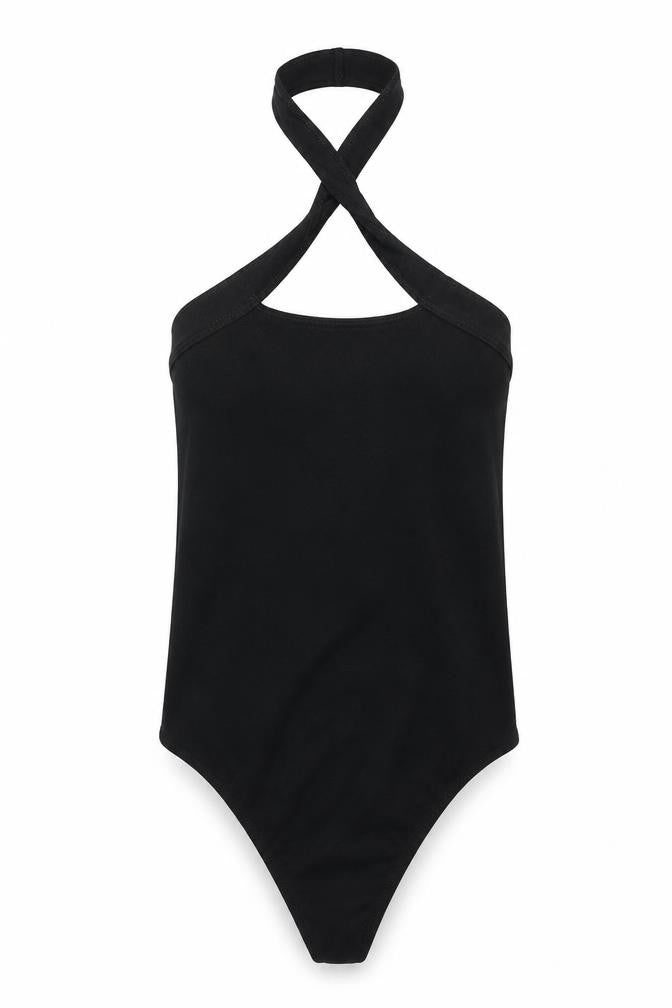 Womens UK Size M Out From Under One-Piece Black Bodysuit