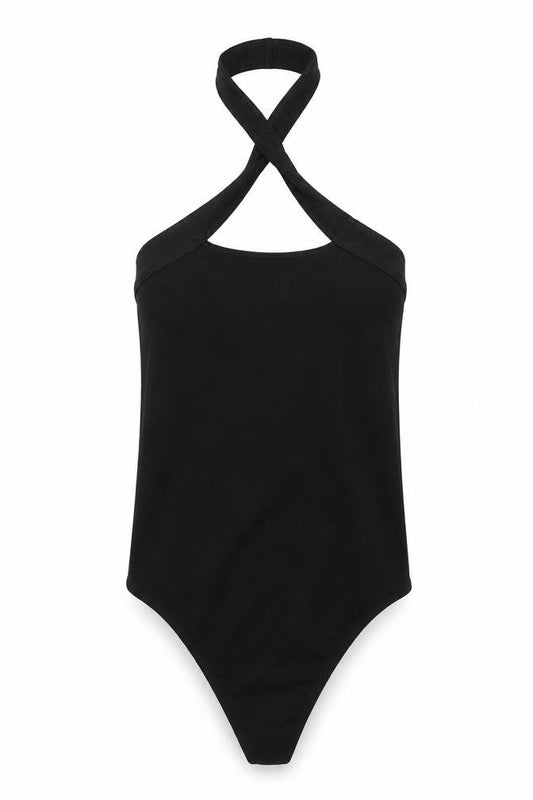 Womens UK Size M Out From Under One-Piece Black Bodysuit
