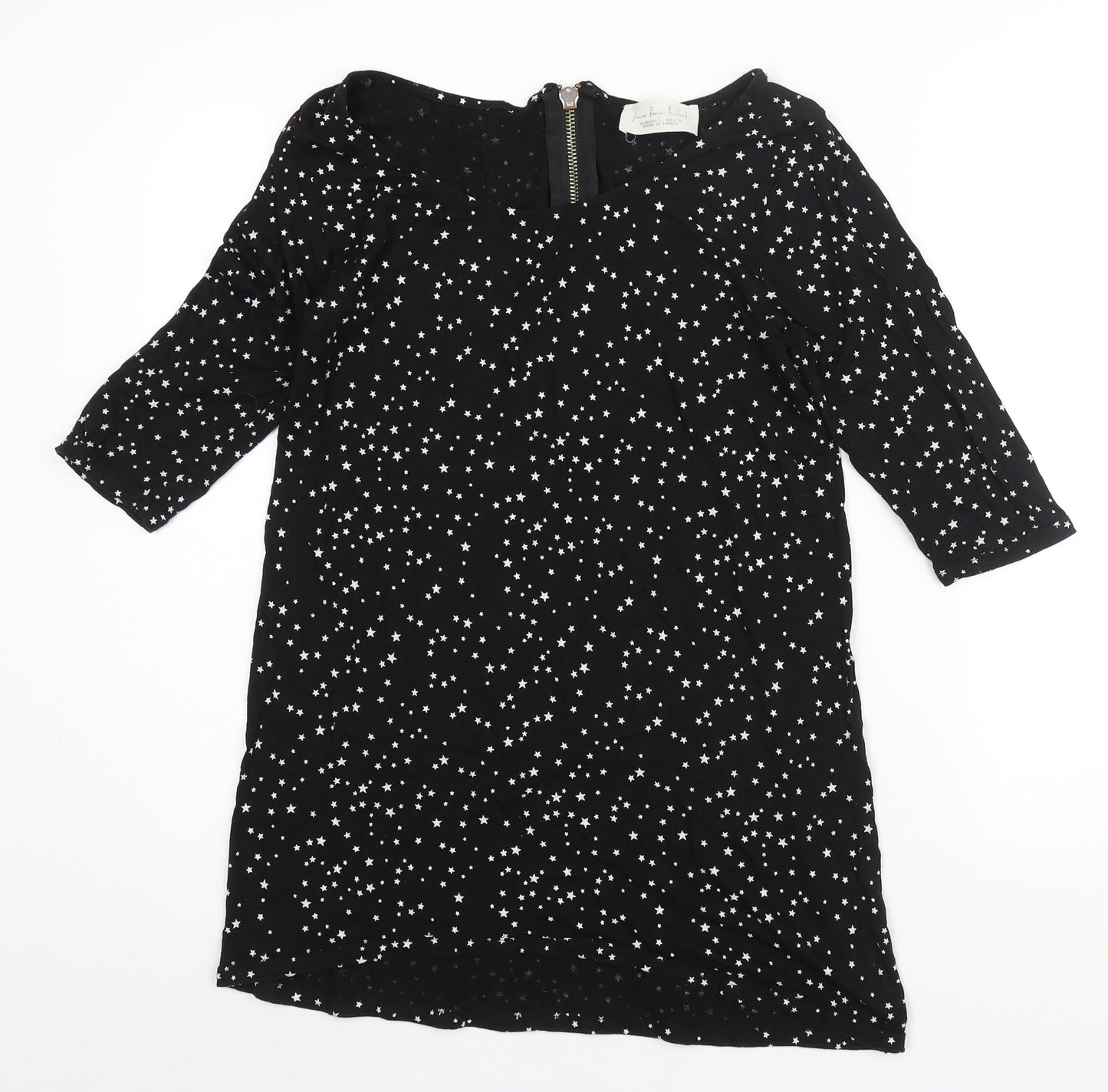 Womens UK Size L Zara Black Basic Blouse
