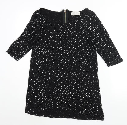 Womens UK Size L Zara Black Basic Blouse