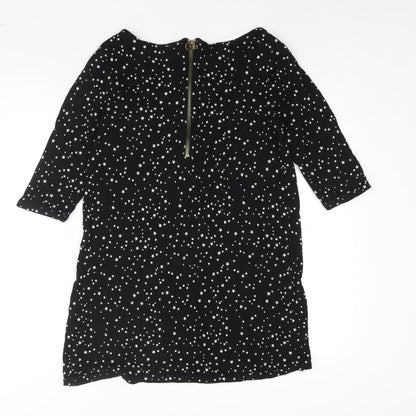 Womens UK Size L Zara Black Basic Blouse