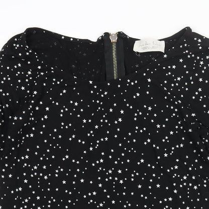 Womens UK Size L Zara Black Basic Blouse