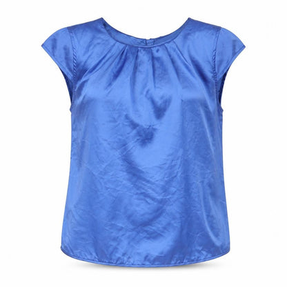 Womens UK Size 10 Oasis Blue Basic Blouse