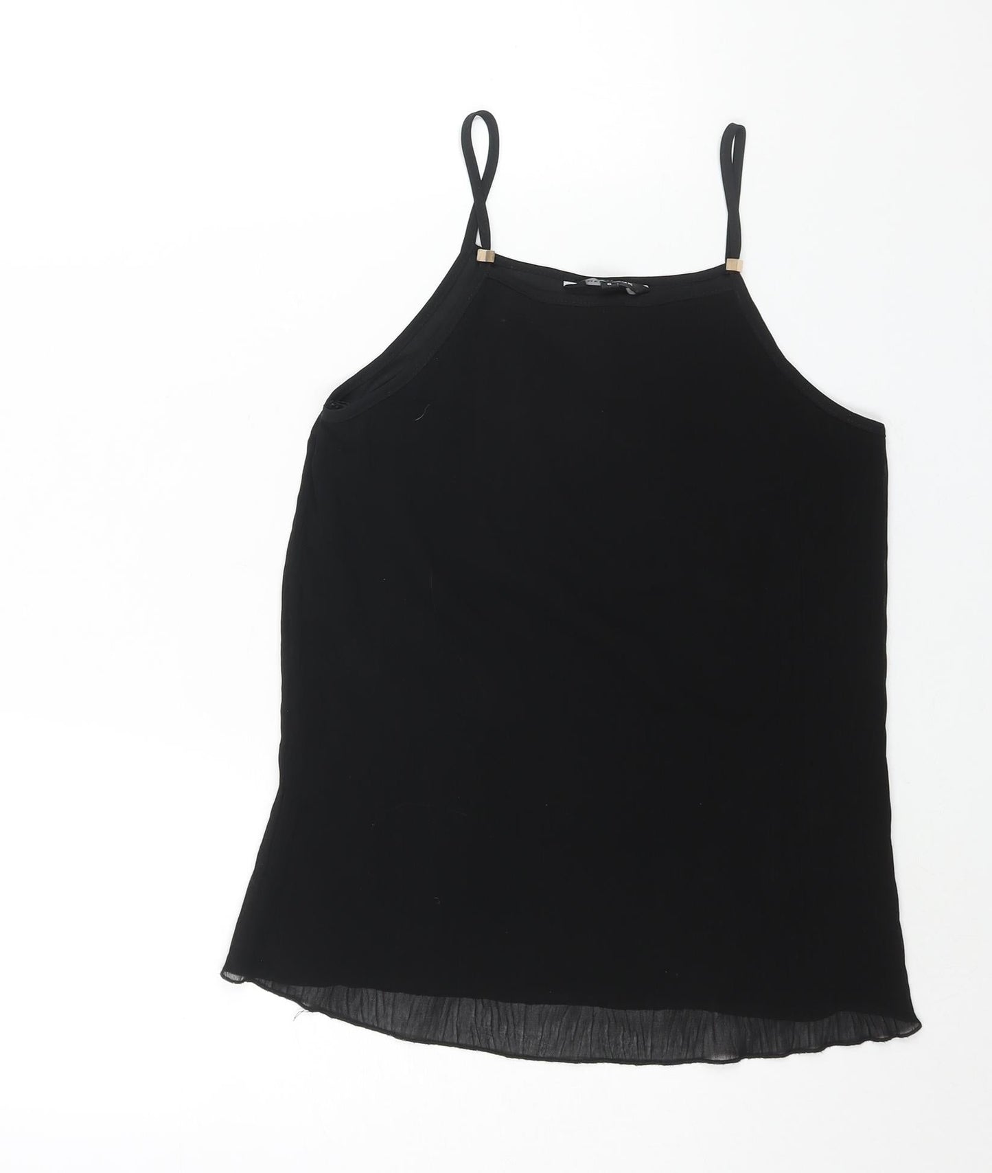 Womens UK Size 8 New Look Black Camisole Blouse