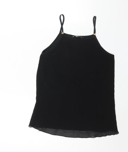Womens UK Size 8 New Look Black Camisole Blouse