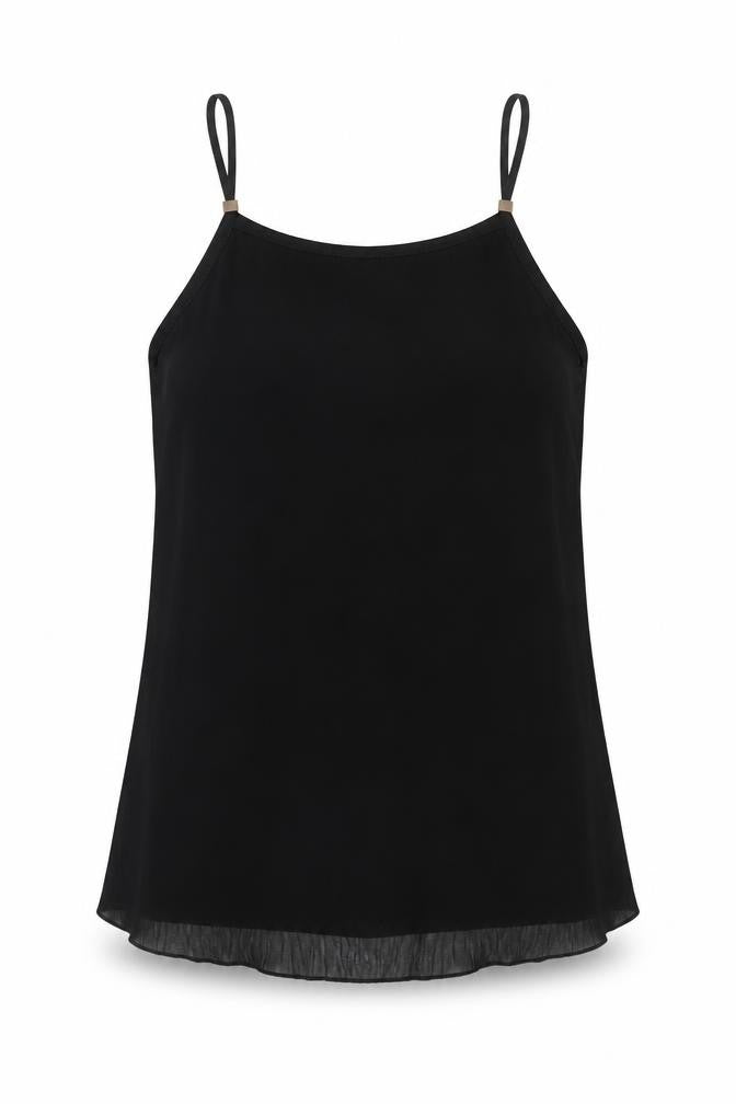 Womens UK Size 8 New Look Black Camisole Blouse