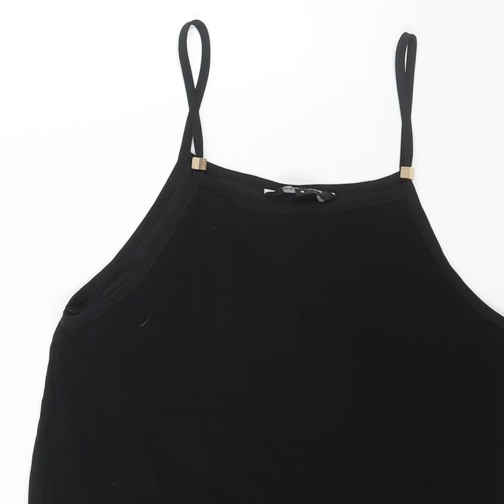 Womens UK Size 8 New Look Black Camisole Blouse