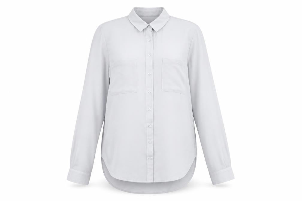 Womens UK Size 12 New Look Grey Basic Button-Up