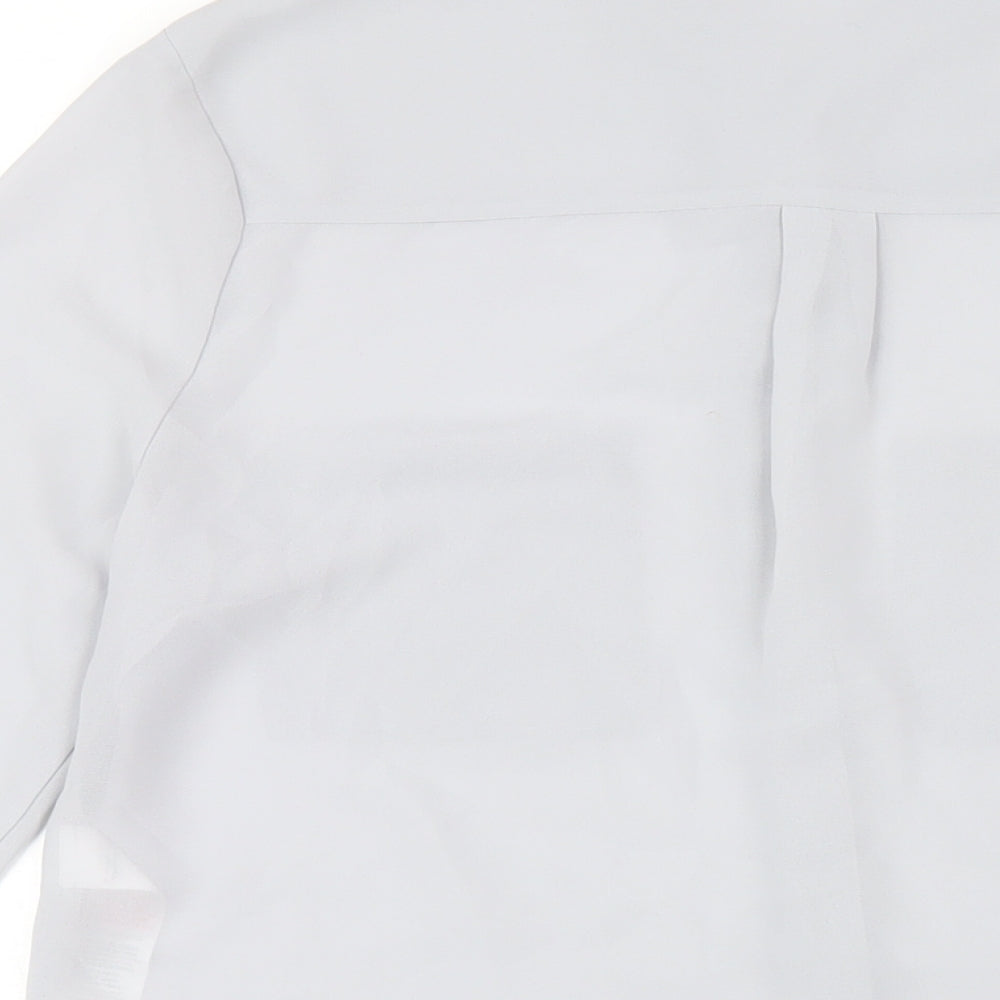 Womens UK Size 12 New Look Grey Basic Button-Up