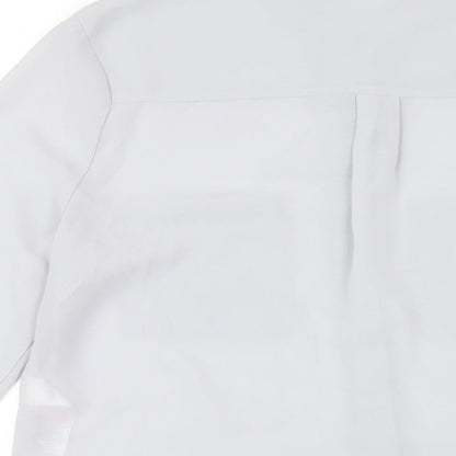 Womens UK Size 12 New Look Grey Basic Button-Up