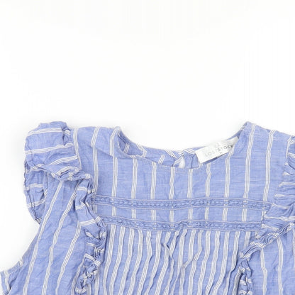 Womens UK Size M Lost Stock Blue Basic T-Shirt