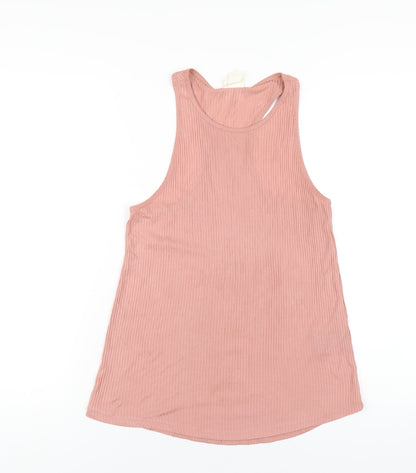 H&M Womens Pink Polyester Basic Tank Size XS Round Neck Pullover