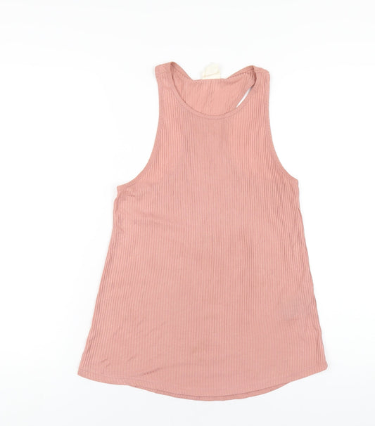 H&M Womens Pink Polyester Basic Tank Size XS Round Neck Pullover