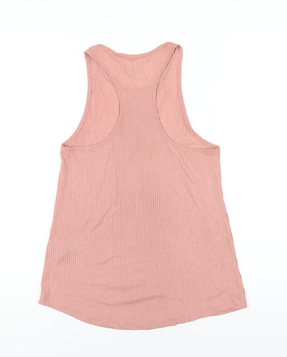H&M Womens Pink Polyester Basic Tank Size XS Round Neck Pullover