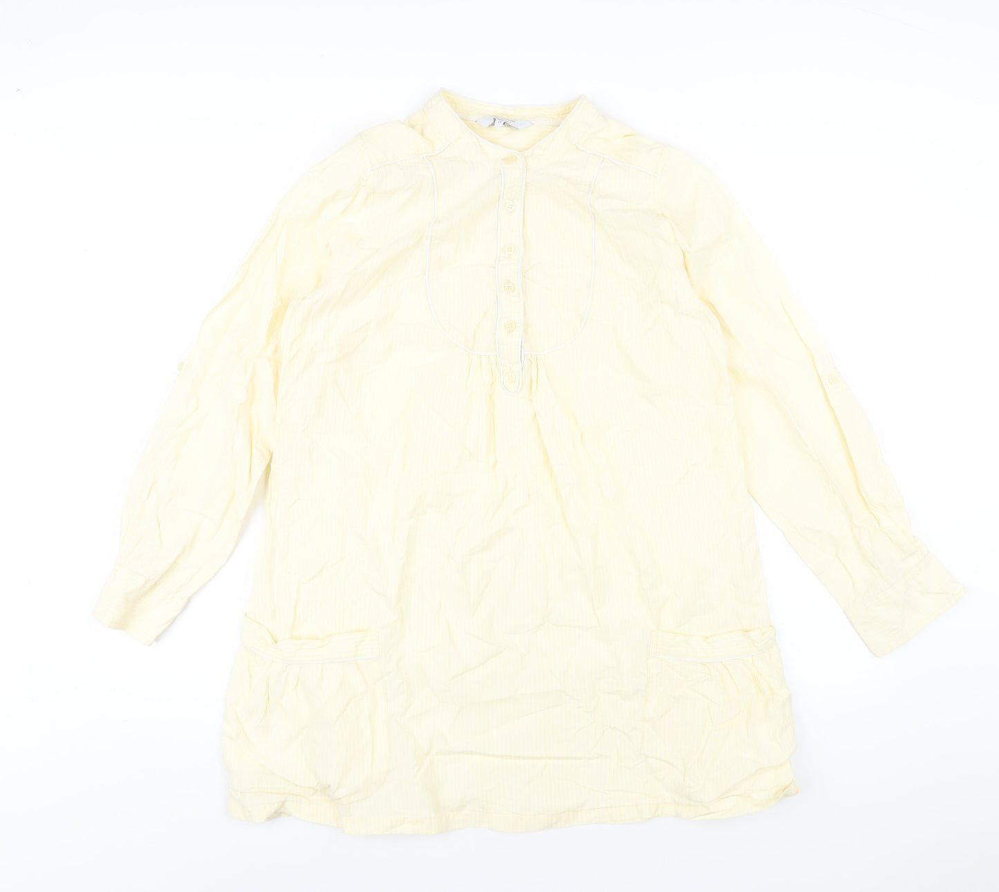 Womens UK Size 14 mamas & papas Yellow Basic T-Shirt