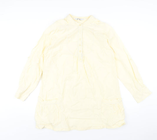 Womens UK Size 14 mamas & papas Yellow Basic T-Shirt