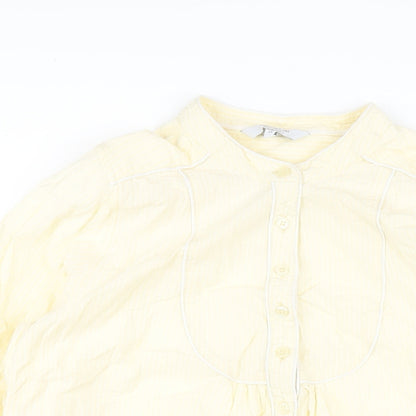 Womens UK Size 14 mamas & papas Yellow Basic T-Shirt