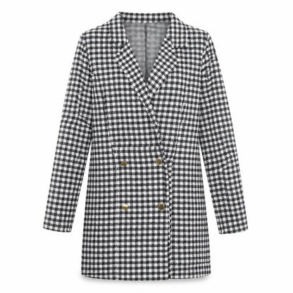 ASOS Womens Black Check Polyester Jacket Dress Size 12 Collared Button