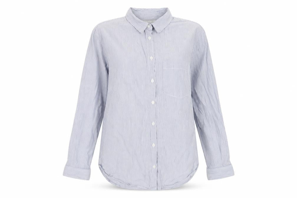 Womens UK Size 10 H&M Blue Basic Button-Up