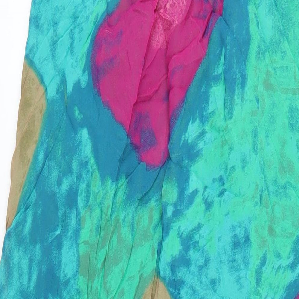 Zara Womens Multicoloured Tie Dye Viscose Maxi Size S Scoop Neck Pullover