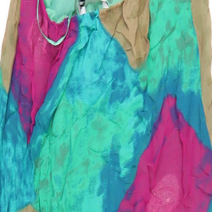 Zara Womens Multicoloured Tie Dye Viscose Maxi Size S Scoop Neck Pullover