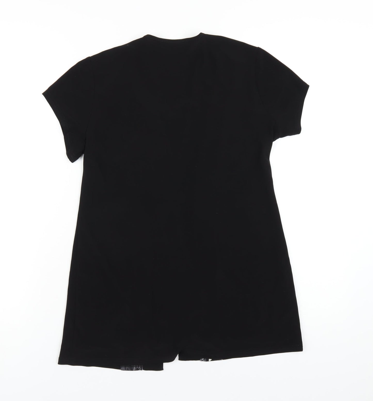 Womens UK Size 12 Anne Smith Black Basic T-Shirt