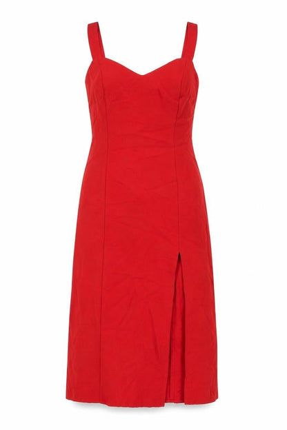 Classics Womens Red Polyester Pencil Dress Size 16 Sweetheart Zip