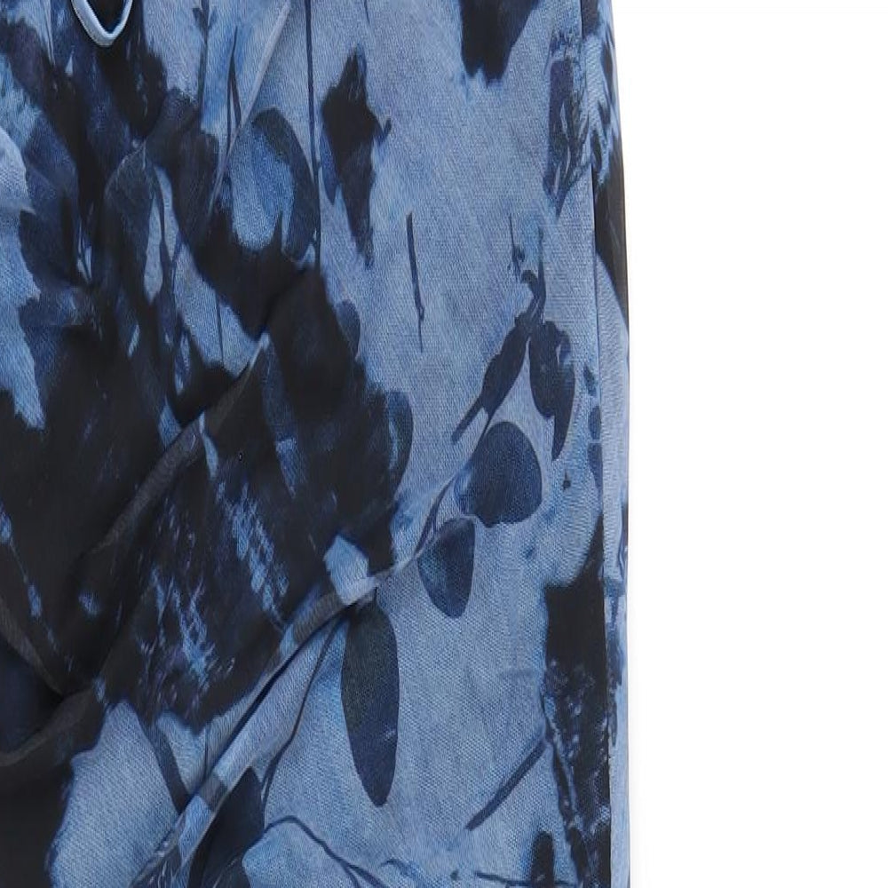 NEXT Womens Blue Geometric Polyester A-Line Skirt Size 6