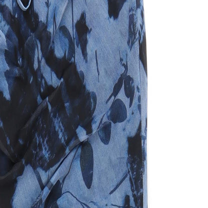 NEXT Womens Blue Geometric Polyester A-Line Skirt Size 6