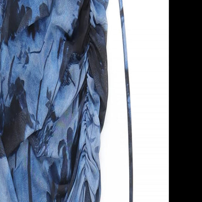 NEXT Womens Blue Geometric Polyester A-Line Skirt Size 6