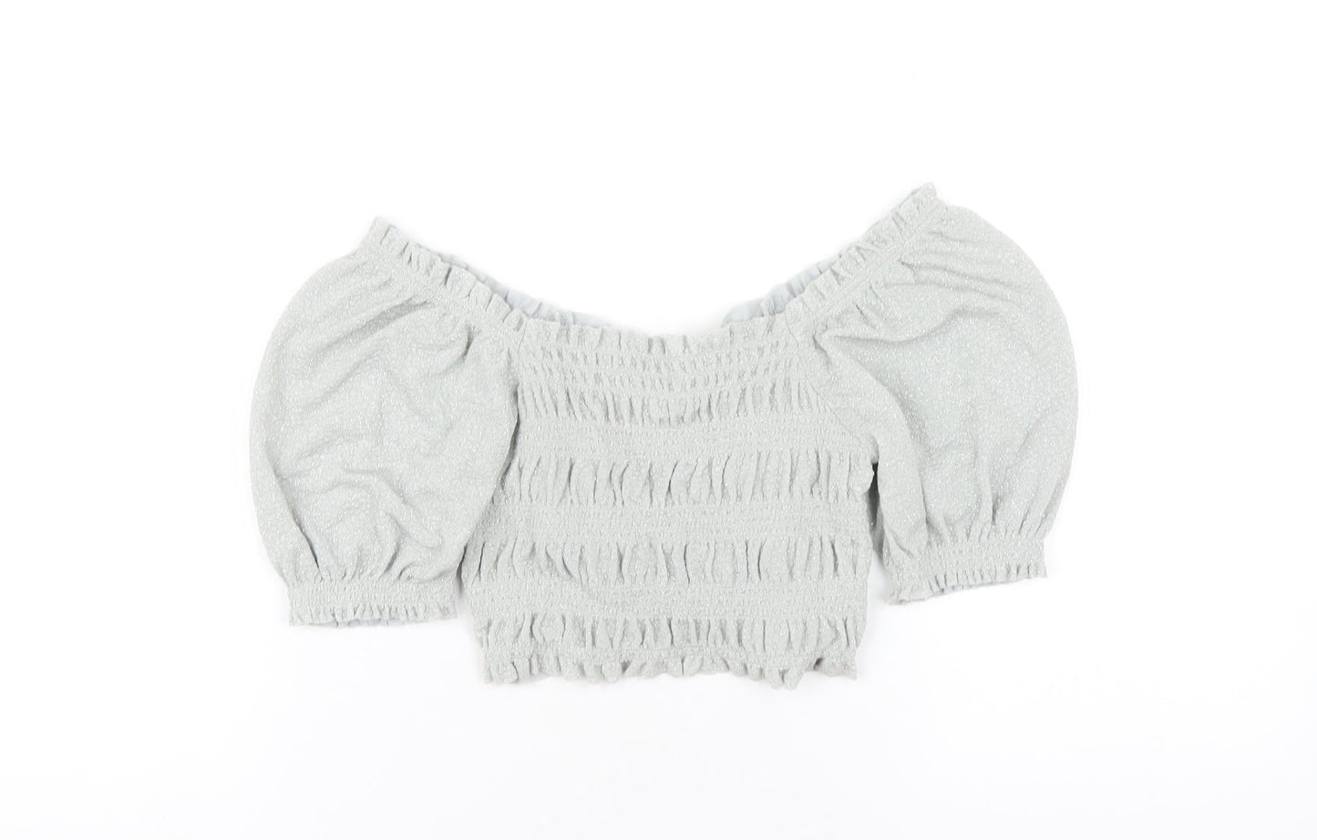 Womens UK Size XS Urban Outfitters Grey Cropped T-Shirt