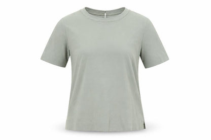 Marks and Spencer Womens Green Polyester Basic T-Shirt Size 10 Round Neck
