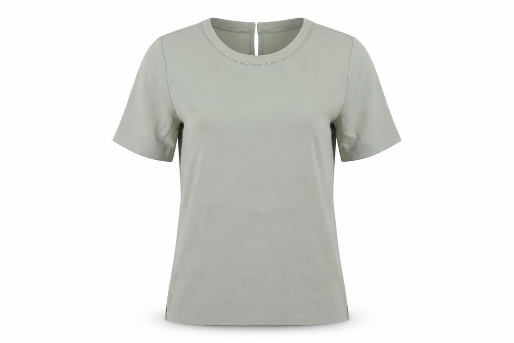 Womens UK Size 12 Marks and Spencer Green Basic T-Shirt