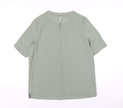 Womens UK Size 12 Marks and Spencer Green Basic T-Shirt
