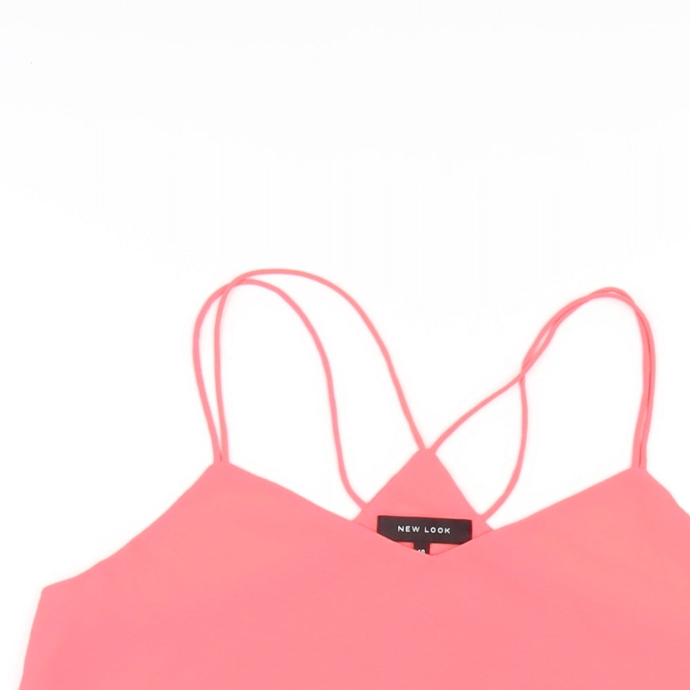 Womens UK Size 10 New Look Pink Camisole T-Shirt