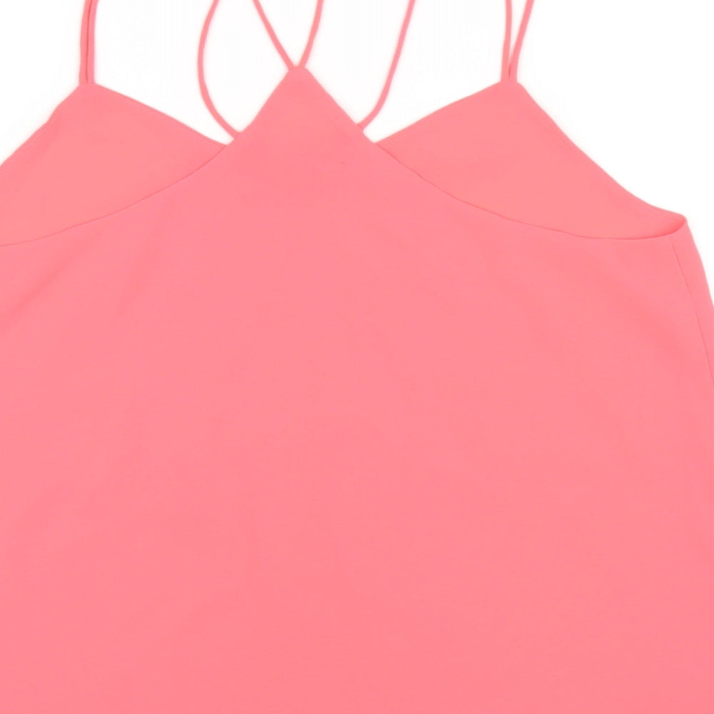 Womens UK Size 10 New Look Pink Camisole T-Shirt