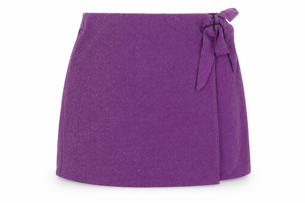 Pieces Womens Purple Polyamide A-Line Skirt Size L