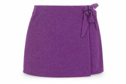 Pieces Womens Purple Polyamide A-Line Skirt Size L