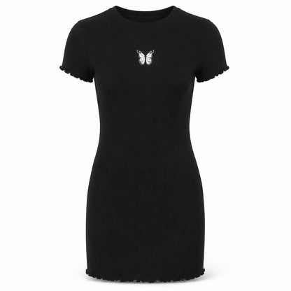 Popular 21 Womens Black Viscose Bodycon Size M Round Neck Pullover