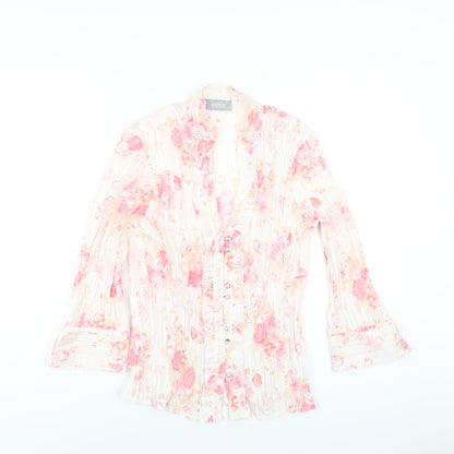 Womens UK Size 12 Wallis Multicoloured Basic Button-Up