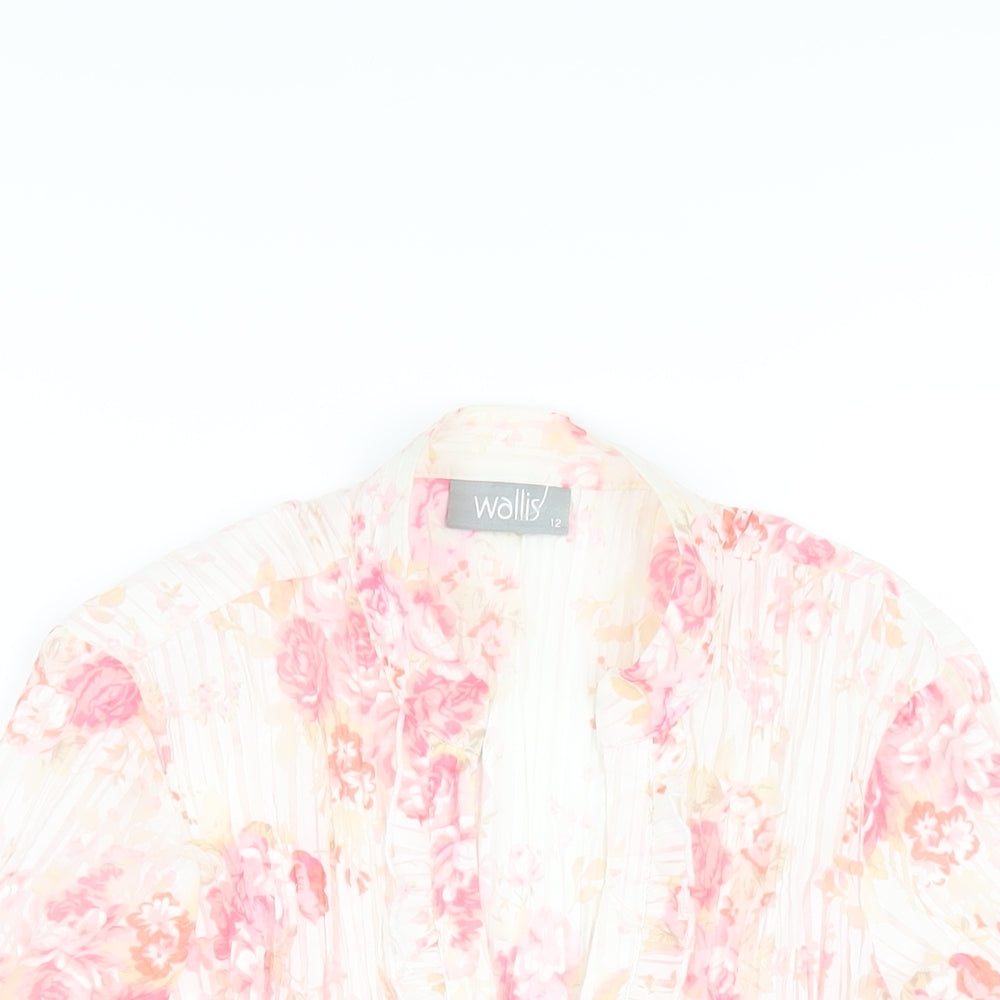 Womens UK Size 12 Wallis Multicoloured Basic Button-Up