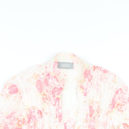 Womens UK Size 12 Wallis Multicoloured Basic Button-Up
